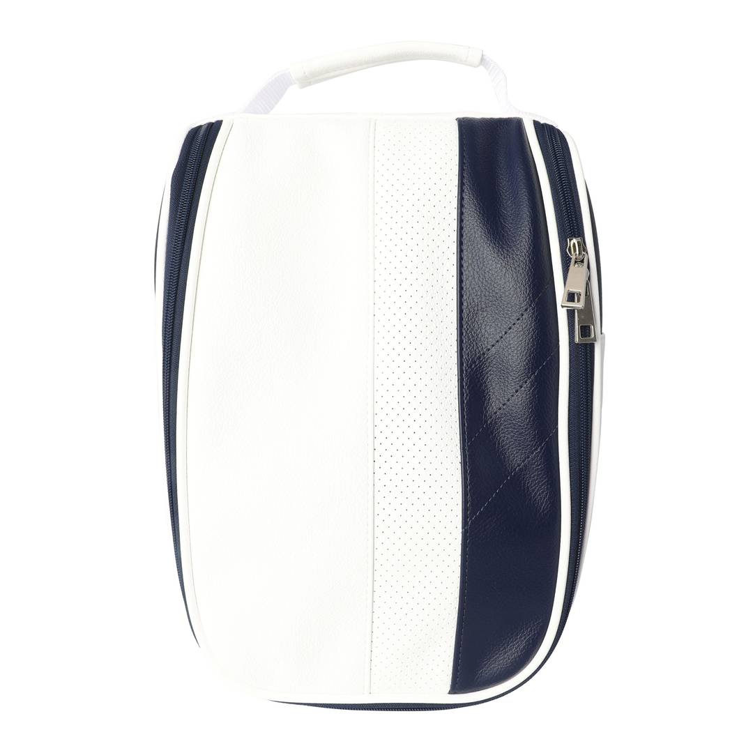 Customizable Golf Shoe Bag - Premium White PU Leather