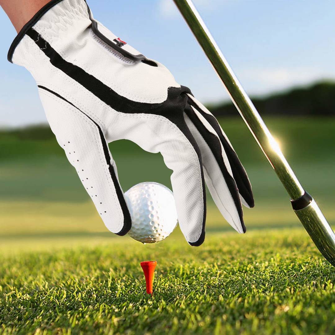 Traditional Grip PU Leather Golf Gloves
