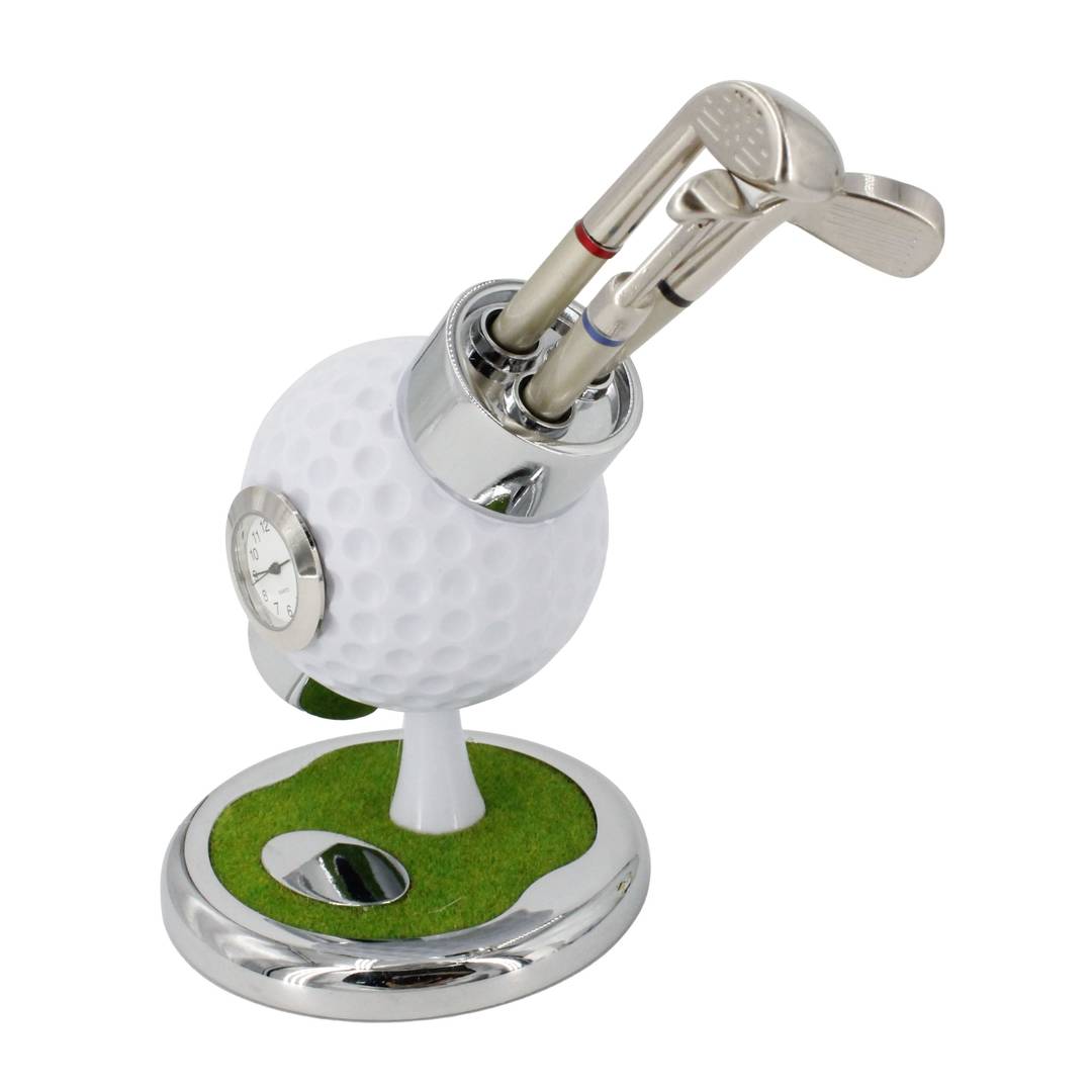 GG-002 Billiard Golf Gift Clock Pen Holder